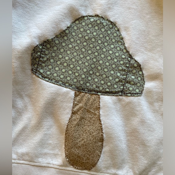 Mushroom patchwork white hoodie - Picture 14 of 16